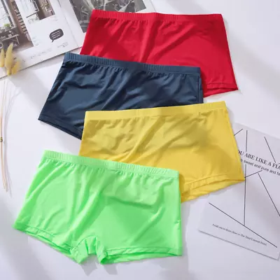 Men Ice Silk Seamless Underwear Sexy Boxers Shorts Panties Briefs Underpants • $5.48