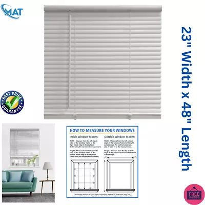 Mainstays 1  Cordless Room Darkening Vinyl Blinds White (23x48) • $11.95