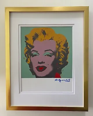 ANDY WARHOL 1984 SIGNED AWESOME MARILYN MONROE PRINT MATTED TO  11X14in. • $149