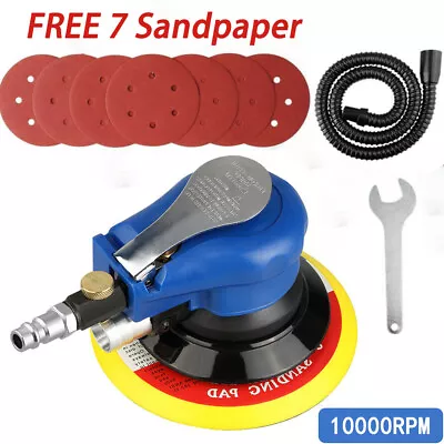 6  Air Random Orbital Palm Sander 150mm Dual Action Auto Orbit DA Sanding Tool • £22.99