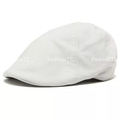 Classic Cotton Linen Duckbill Gatsby Cap Newsboy Ivy Hat Golf Hat Casual Cabbie  • $14.99