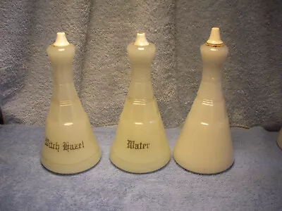 3 Vintage Milk Glass Barbershop Bottles • $125