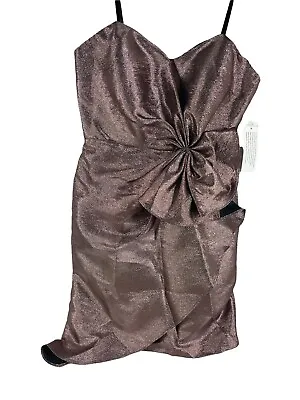 Aidan Mattox Womens Metallic Layered Party Mini Dress Size 6 NWT • $64.90