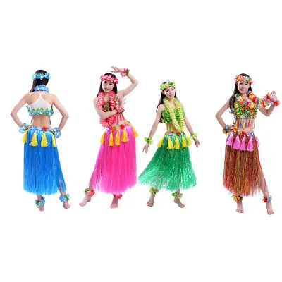 80CM Hawaiian Grass Skirts Hula Skirt Ladies Dress Festive Party Plastic Fib.hap • $3.95