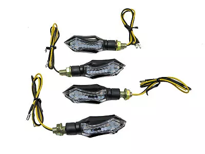 Indicators LED Sequential Flow Wave Full Set 4 For Kawasaki KH 125 L 1983 • £24.95