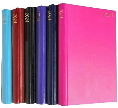 2024 A5 Week To View Diary Full Year Planner Organiser Hardback Padded Cover • £4.39