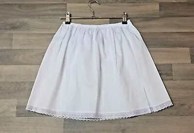 Black White 100% Cotton Underskirts Size 6 - 20 Waist Slips Half Slip Petticoats • £7.25