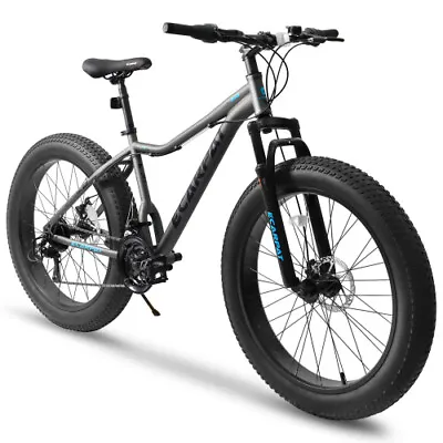 26 In Fat Tires Mountain Bike 26x4  Wide Wheels 21-Speed Mens Womens Trail Beach • $330