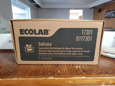 Case Of (4) EcoLab Solitaire Solid (5 LB.) Detergent Manual Pots&Pans Cleaner  • $144.99