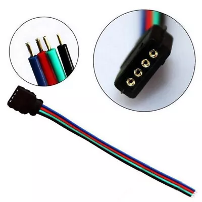 10PCS 4pin Male / Female Connector Wire Cable For 3528 5050 RGB LED Strip Light • $8.99