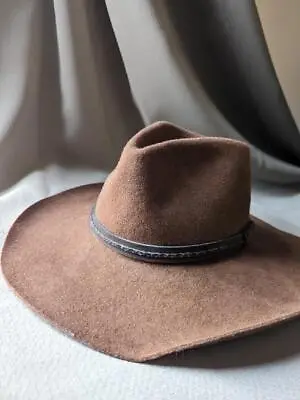 Vintage USA Made STETSON Stallion 7-1/4 Cowboy XX WOOL Western Brown Hat • $129.95