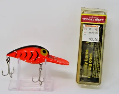 Vintage Pre Rapala Storm Mag Magnum Wiggle Wart Orange Red W Black Back • $18