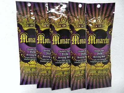 $24.95 • Buy 5 Packets Packs Monarchy 7x Bronzer Tanning Bed Lotion By Designer Skin Rare!