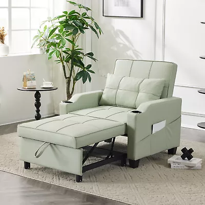 Adjustable Sofa Bed 3-in-1 Convertible Chair Sleeper Bed With Type C & USB Port • $249.99