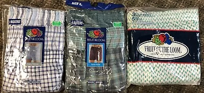 3 VINTAGE 3 PACK - 9 TOTAL - FRUIT OF THE LOOM BOXER SHORTS Small 30-32 FREE SHP • $99.99