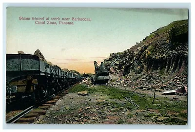 Steam Shovel At Work Near Barbacoas Train Railway Canal Zone Panama Postcard • $7.74