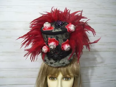 Halloween Eyeballs And Spiders Mini Top Hat Fascinator Cosplay Hat Steampunk Hat • $68