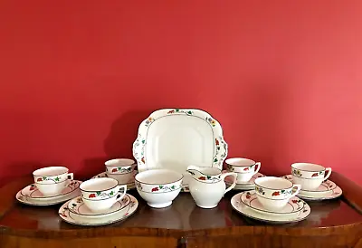 Art Deco Collingwood Bone China Floral Tea Set (1924 - 1930) 21 Pieces • £59.99