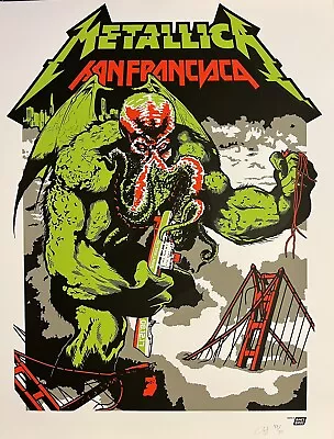 Metallica Very Rare Autographed Ap Concert Poster San Francisco 2017 #47/70 • $499.99