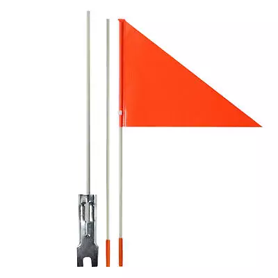 Safety Flag 114CM Pole 3-parts Tricycle Bicycle Trailer Bike Flagpole Orange  • $13.02