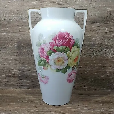 $69.97 • Buy Heinrich & Co Selb Bavaria White Floral Painted Porcelain Vase 13.75  1930's