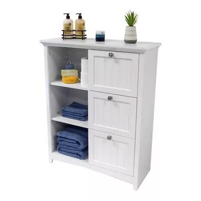 OS Home And Office Furniture 31.5  3-Drawer Wood Storage Chest In White • $212.25