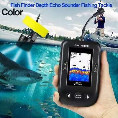 2.8  High Definition Color Fish Finder 45°Wide Depth Echo Sounder Fishing Tackle • £86.63