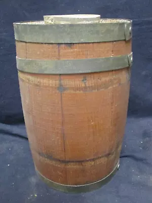 Vintage Primitive Oak Wood Whiskey Wine Beer Barrel Keg With Large Cork On Top • $69.99