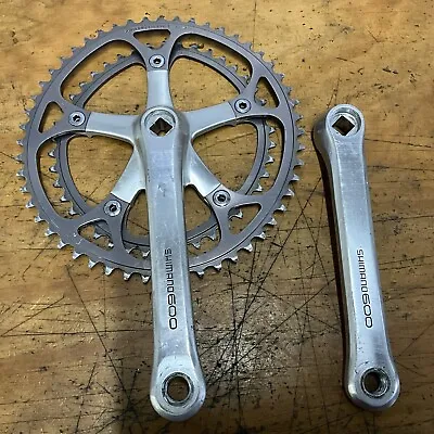 Vintage Shimano 600 FC-6207 175mm Double Crankset 52/42 Bio Pace 5 Bolt 130 BCD  • $46.74