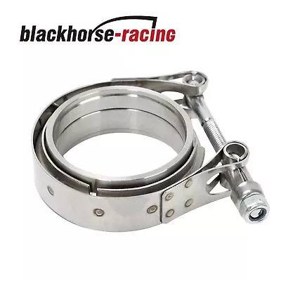 $14.49 • Buy BLACKHORSE-RACING 2.5'' SS V-Band Flange Clamp Kit Male/Female Turbo Pipe