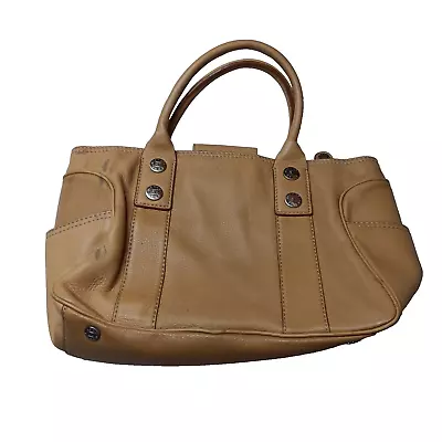 Michael Kors Womens Stud Handbag Purse Tan Leather Some Stains On Leather • $26.99