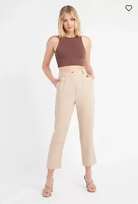 Kookai 34 MAISIE Tailored PANTS Trousers High Rise Zip Fly Pockets • $35