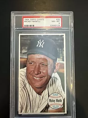 Mickey Mantle 1964 Topps Giants #25 - Psa 8 Nm-mt - Hof New York Yankees • $335
