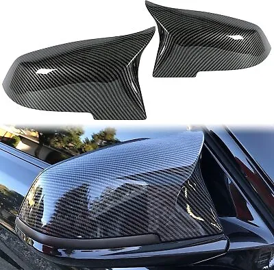 Carbon Fiber Rear Mirror Cover Caps For 2012-2018 BMW F20 F21 F22 F30 F32 F36 M3 • $21.99