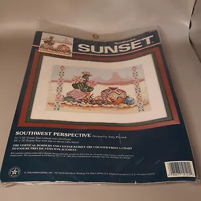 1996 Sunset SOUTHWEST PERSPECTIVE Needlepoint Kit NIP Sealed VINTAGE! • $10.79