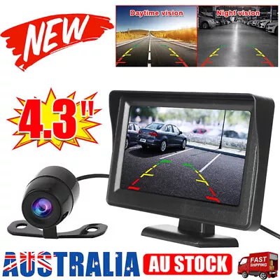 Waterproof HD Car Reverse Camera Kit Monitor Night Vision Rear View Parking Cam • $21.95