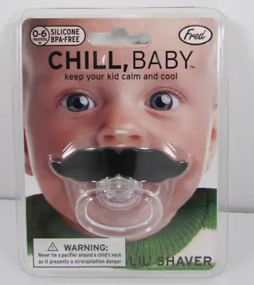 NEW Fred & Friends  Chill Baby  Little Shaver Moustache Novelty Pacifier • $15.99