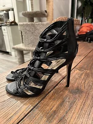 VIA SPIGA Terelle Strappy Black Sandal Sz 10 EUC • $29