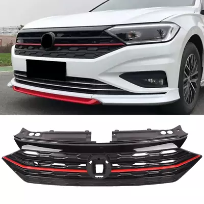 Fit VW Volkswagen Jetta 2019 2020 2021 Front Bumper Upper Red & Black Grille • $68.69