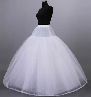 8 Layer Tulle Wedding Dress Slip Full Petticoat Underskirt Crinoline Multicolour • £19.19
