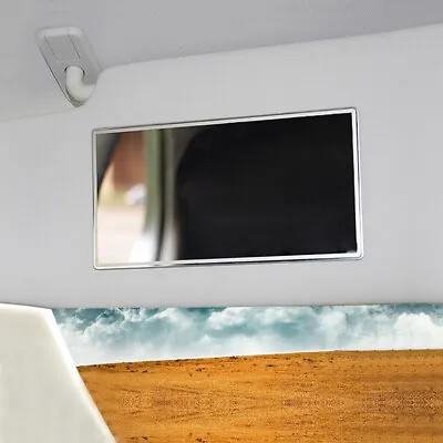 1Pc Car Sun Visor Vanity Cosmetic Mirror Sun-Shading Stainless Steel Stick-On • $10.89