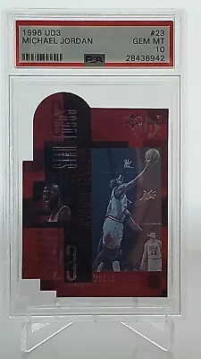 1996 UD3 Star Focus Hologram Die-cut #23 MICHAEL JORDAN PSA 10 GEM MINT • $879.99