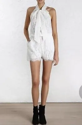 ZIMMERMANN | Sz 0 Aus 8 | Arcadia Lace Playsuit | Ivory • $140