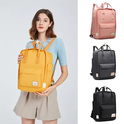 Unisex A4 Backpack Plain College School Shoulder Bag Large Laptop Rucksack Bags • £10.99