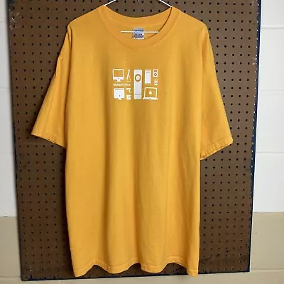 Vintage Apple Mac Ipod Technology Y2K 2000s Cyber T-shirt XL Yellow • $24.80