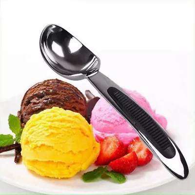 New Stainless Steel Ice Cream Scoop Kitchen Gadget Party Bbq Sorbet Spoon Server • £4.99