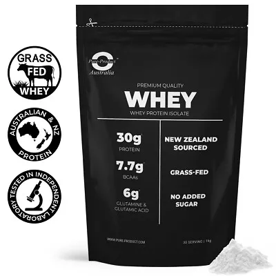 2KG WHEY PROTEIN ISOLATE POWDER  WPI  100% GRASS-FED -Choose Flavour • $85