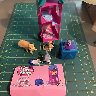 Vintage Kenner Littlest Pet Shop PURRY KITTENS  Kitty Playtime Condo 1994 COMP • $40