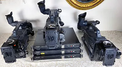 3x Panasonic AG-HPX371E HD Studio Cameras With AG-CA300G Backs & AG-BS300E Bases • £6995