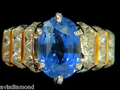 $19500 • Buy Gia 8.89ct Natural Fine Sapphire Diamond Ring Cornflower Classic 14kt